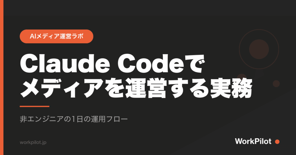 Claude Codeでnメディアを運営する実務 のアイキャッチ画像
