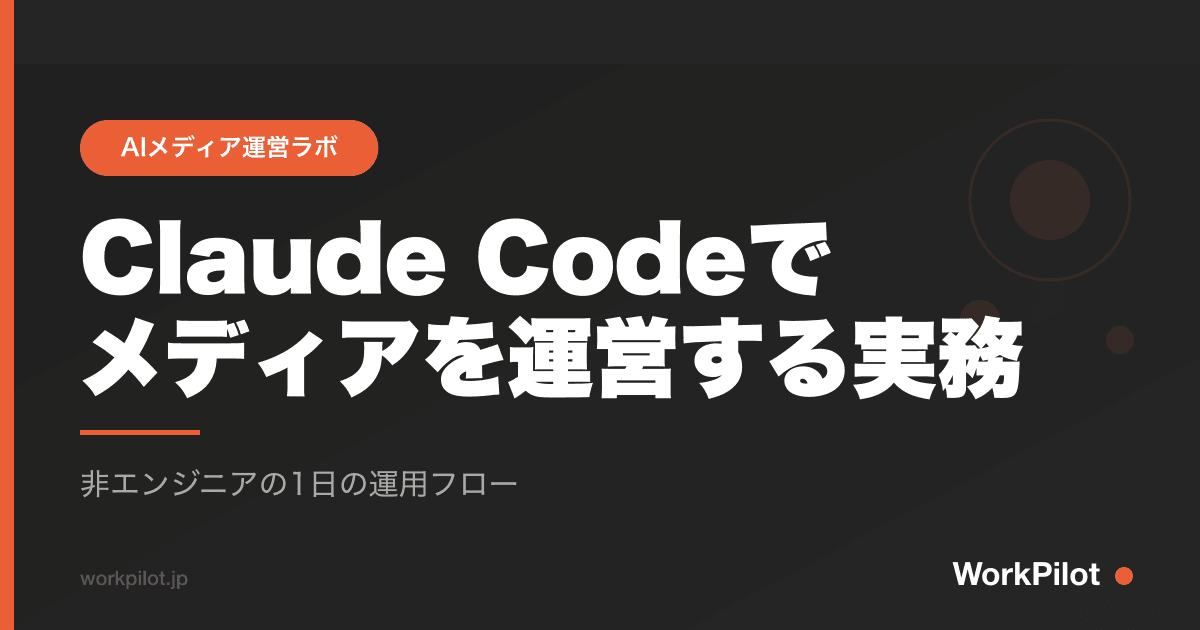 Claude Codeでnメディアを運営する実務 のアイキャッチ画像